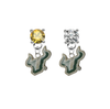 South Florida Bulls GOLD & CLEAR Swarovski Crystal Stud Rhinestone Earrings