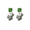 South Florida Bulls GREEN Swarovski Crystal Stud Rhinestone Earrings