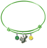 South Florida Bulls LIME GREEN Color Edition Expandable Wire Bangle Charm Bracelet