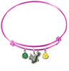 South Florida Bulls PINK Color Edition Expandable Wire Bangle Charm Bracelet