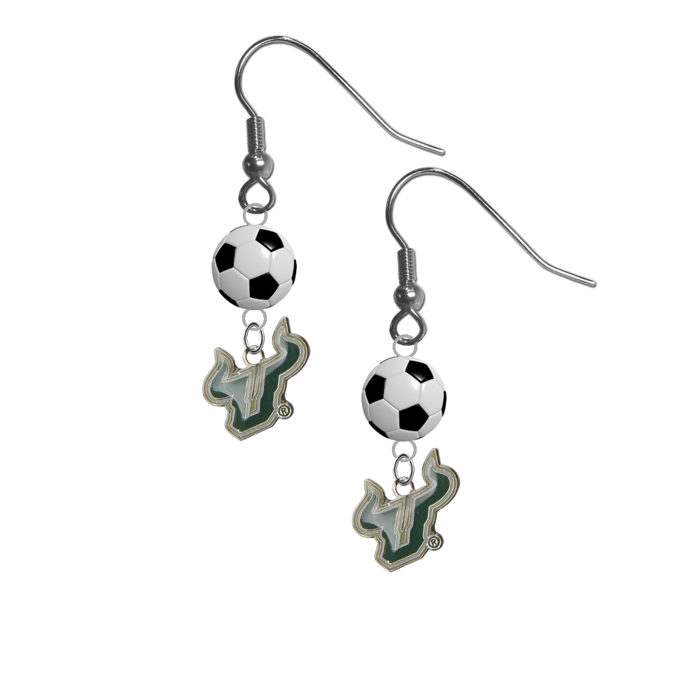 South Florida Bulls NCAA Soccer Dangle Earrings