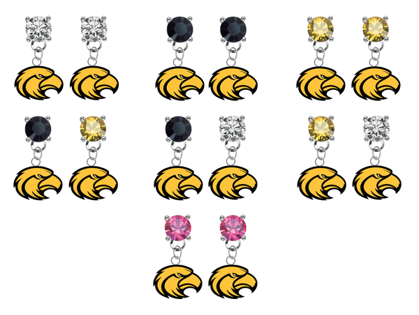 Southern Miss Golden Eagles NCAA Swarovski Crystal Stud Rhinestone Earrings