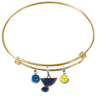 St Louis Blues Color Edition GOLD Expandable Wire Bangle Charm Bracelet