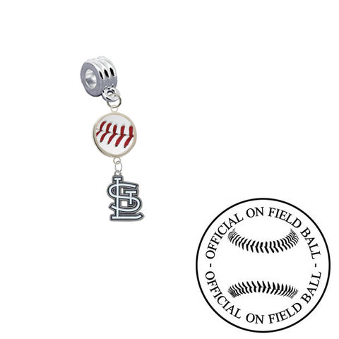 St Louis Cardinals On Field Baseball Universal European Bracelet Charm (Pandora Compatible)