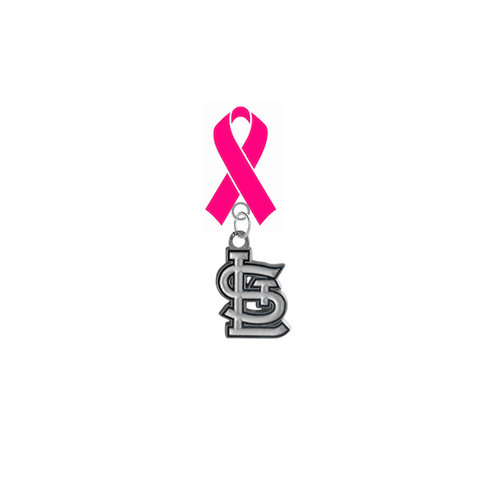 St Louis Cardinals MLB Breast Cancer Awareness / Mothers Day Pink Ribbon Lapel Pin