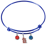 St Louis Cardinals Style 2 Blue MLB Expandable Wire Bangle Charm Bracelet