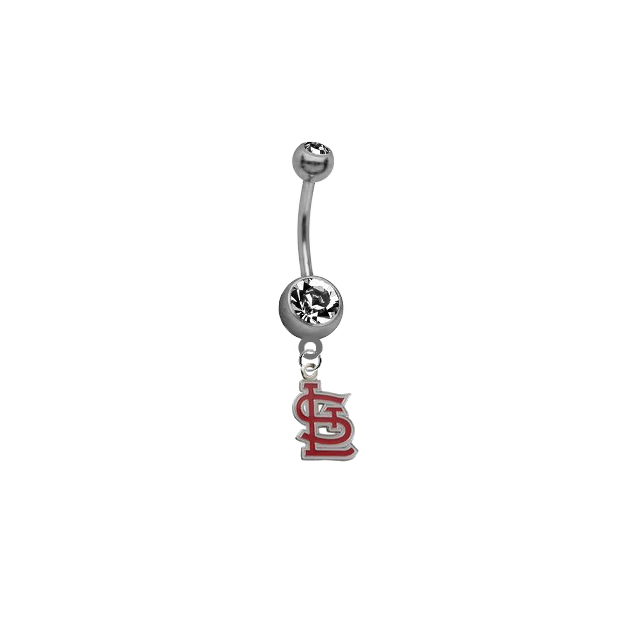 St Louis Cardinals Style 2 MLB Baseball Belly Button Navel Ring