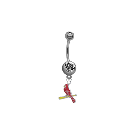 St Louis Cardinals Style 3 MLB Baseball Belly Button Navel Ring