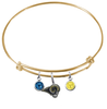 Los Angeles Rams Gold NFL Expandable Wire Bangle Charm Bracelet