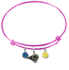 Los Angeles Rams Pink NFL Expandable Wire Bangle Charm Bracelet