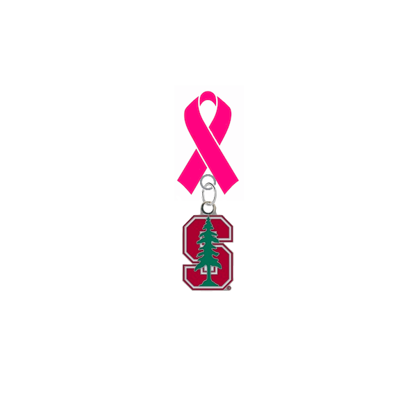 Stanford Cardinal Breast Cancer Awareness / Mothers Day Pink Ribbon Lapel Pin