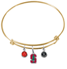 Stanford Cardinal GOLD Color Edition Expandable Wire Bangle Charm Bracelet