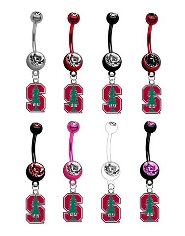 Stanford Cardinal NCAA College Belly Button Navel Ring - Pick Your Color