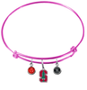 Stanford Cardinal PINK Color Edition Expandable Wire Bangle Charm Bracelet