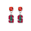 Stanford Cardinal RED Swarovski Crystal Stud Rhinestone Earrings