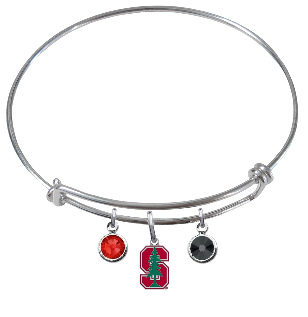 Stanford Cardinal NCAA Expandable Wire Bangle Charm Bracelet