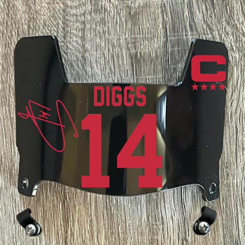 Buffalo Bills Stefon Diggs Mini Football Helmet Visor Shield Black Dark Tint w/ Clips