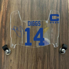 Buffalo Bills Stefon Diggs Mini Football Helmet Visor Shield Clear w/ Clips