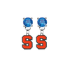 Syracuse Orange BLUE Swarovski Crystal Stud Rhinestone Earrings