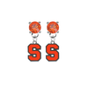 Syracuse Orange ORANGE Swarovski Crystal Stud Rhinestone Earrings