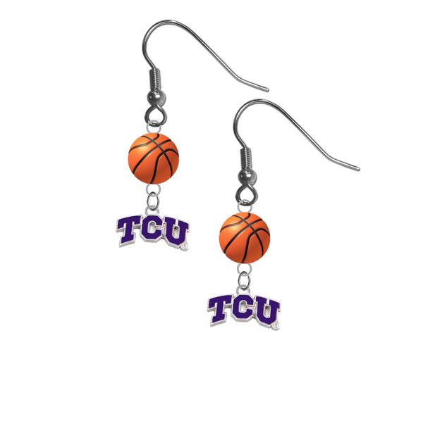 TCU Texas Christian Horned Frogs NCAA Basketball Dangle Earrings