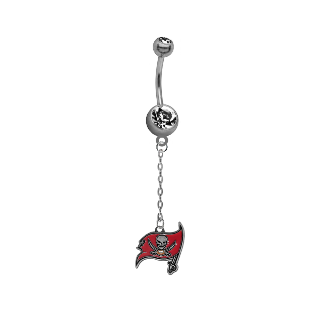 Tampa Bay Buccaneers Chain NFL Football Belly Button Navel Ring