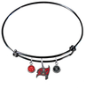 Tampa Bay Buccaneers Black NFL Expandable Wire Bangle Charm Bracelet