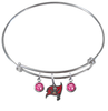 Tampa Bay Buccaneers NFL Expandable Wire Bangle Charm Bracelet