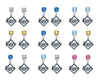 Tampa Bay Rays MLB Swarovski Crystal Stud Rhinestone Earrings