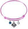 Tampa Bay Rays Pink MLB Expandable Wire Bangle Charm Bracelet