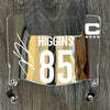 Cincinnati Bengals Tee Higgins Mini Football Helmet Visor Shield Silver Chrome Mirror w/ Clips - PICK COLOR