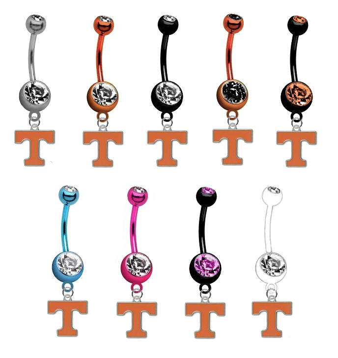 Tennessee Volunteers Vols NCAA College Belly Button Navel Ring - Pick Your Color