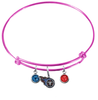 Tennessee Titans Pink NFL Expandable Wire Bangle Charm Bracelet