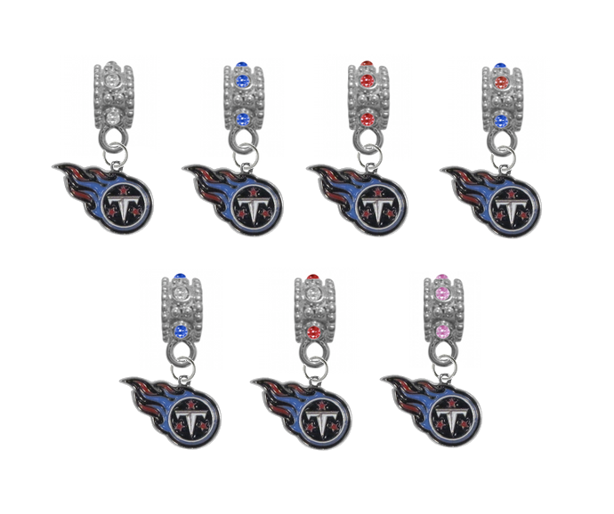 Tennessee Titans NFL Football Crystal Rhinestone European Bracelet Charm