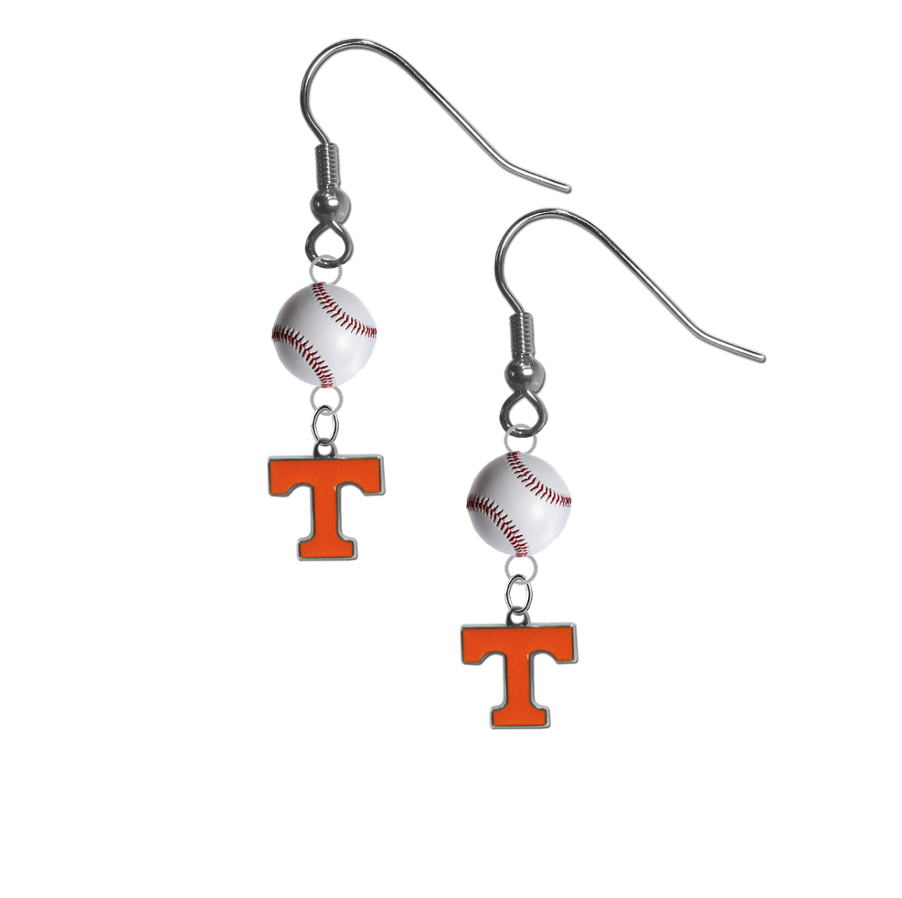 Tennessee Volunteers NCAA Baseball Dangle Earrings