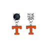 Tennessee Volunteers BLACK & CLEAR Swarovski Crystal Stud Rhinestone Earrings