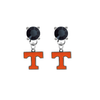 Tennessee Volunteers BLACK Swarovski Crystal Stud Rhinestone Earrings