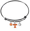 Tennessee Volunteers Vols BLACK Color Edition Expandable Wire Bangle Charm Bracelet