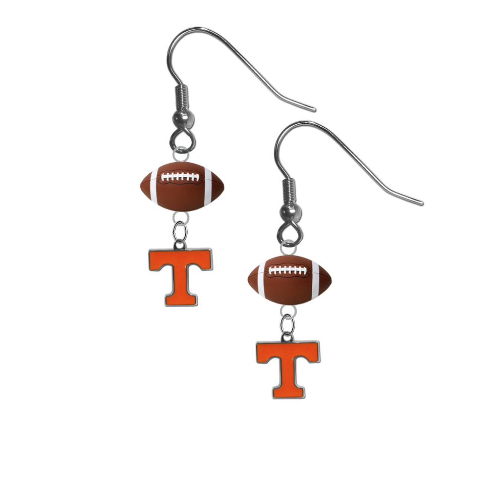 Tennessee Volunteers NCAA Football Dangle Earrings