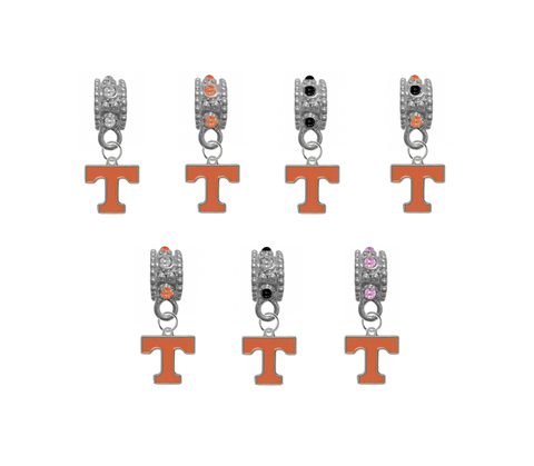 Tennessee Volunteers NCAA Crystal Rhinestone European Bracelet Charm