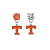 Tennessee Volunteers ORANGE & CLEAR Swarovski Crystal Stud Rhinestone Earrings