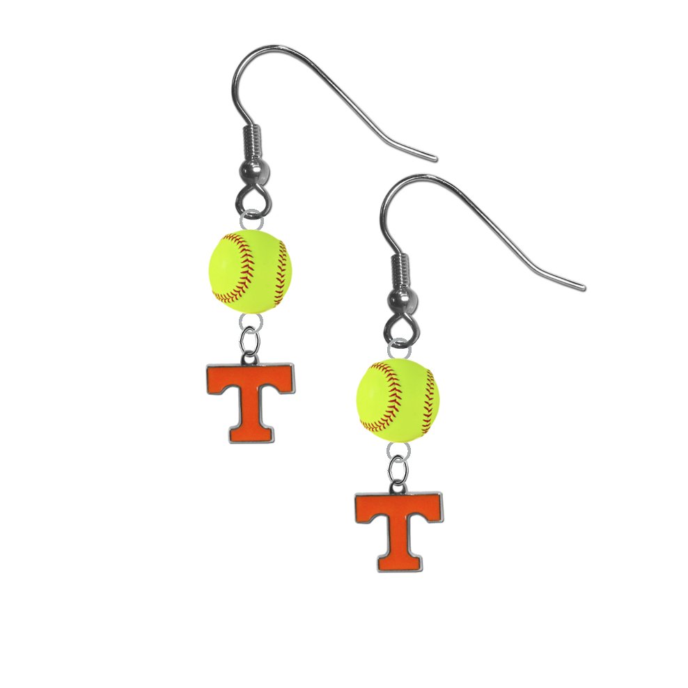 Tennessee Volunteers NCAA Fastpitch Softball Dangle Earrings