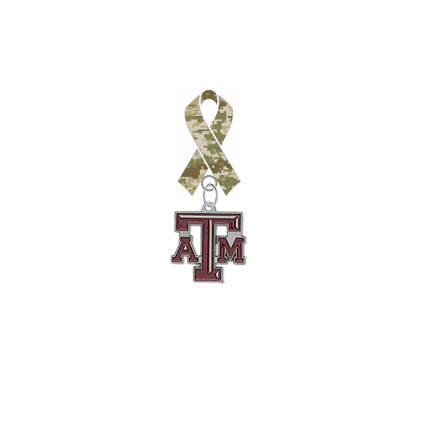Texas A&M Aggies Salute to Service Military Appreciation Camo Ribbon Lapel Pin