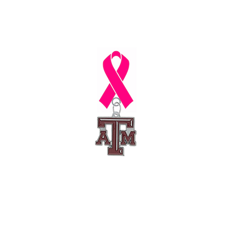 Texas A&M Aggies Breast Cancer Awareness / Mothers Day Pink Ribbon Lapel Pin