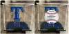 Texas Rangers Single Acrylic UV Baseball Display Case Cube w/ Ball Holder
