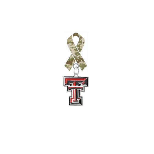 Texas Tech Red Raiders Salute to Service Military Appreciation Camo Ribbon Lapel Pin