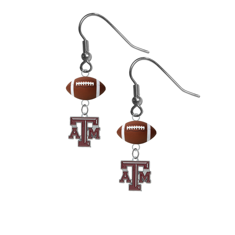 Texas A&M Aggies NCAA Football Dangle Earrings