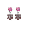 Texas A&M Aggies PINK Swarovski Crystal Stud Rhinestone Earrings