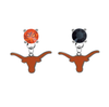 Texas Longhorns ORANGE & BLACK Swarovski Crystal Stud Rhinestone Earrings
