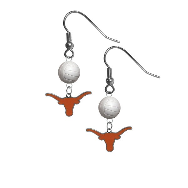 Texas Longhorns NCAA Volleyball Dangle Earrings